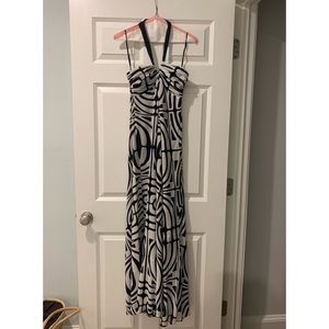 Nicole Miller - Formal Black & White Halter Dress
